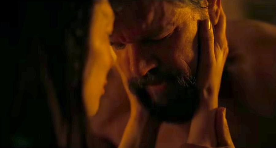 Screenshot of Matt Damon and Anne Hathaway from 2026 movie 'The Odyssey'