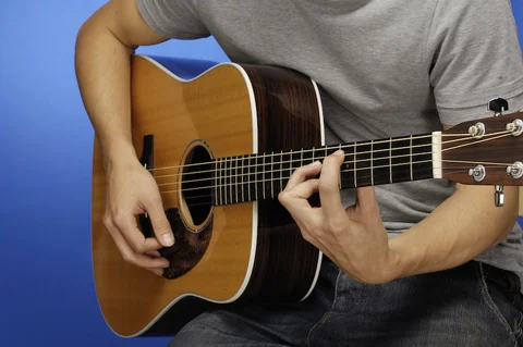 Man playing acoustic guitar