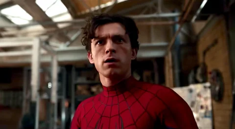 Screenshot of Tom Holland from the 2026 Marvel movie 'Spider-Man: Brand New Day'