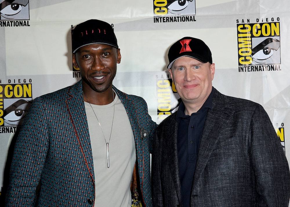 Mahershala Ali and Marvel Studios head Kevin Feige at 2019 Comic-Con