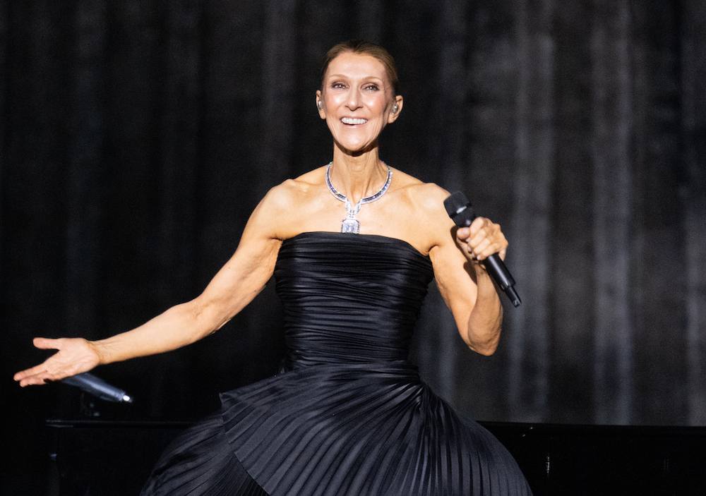 Celine Dion performing during her 2026 residency in Paris, France