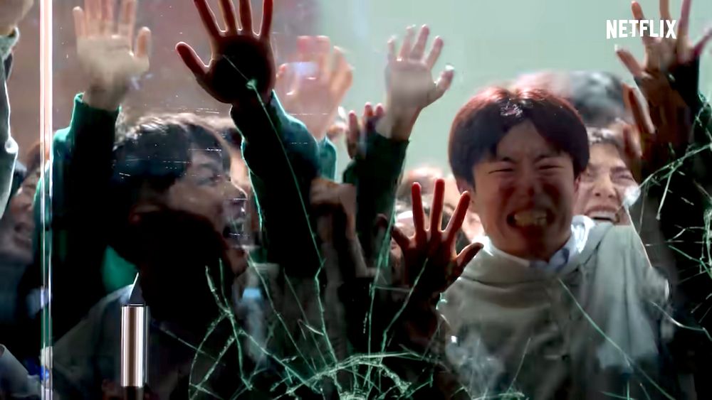 Screenshot from the 2022 Korean zombie film 'All of Us Are Dead'