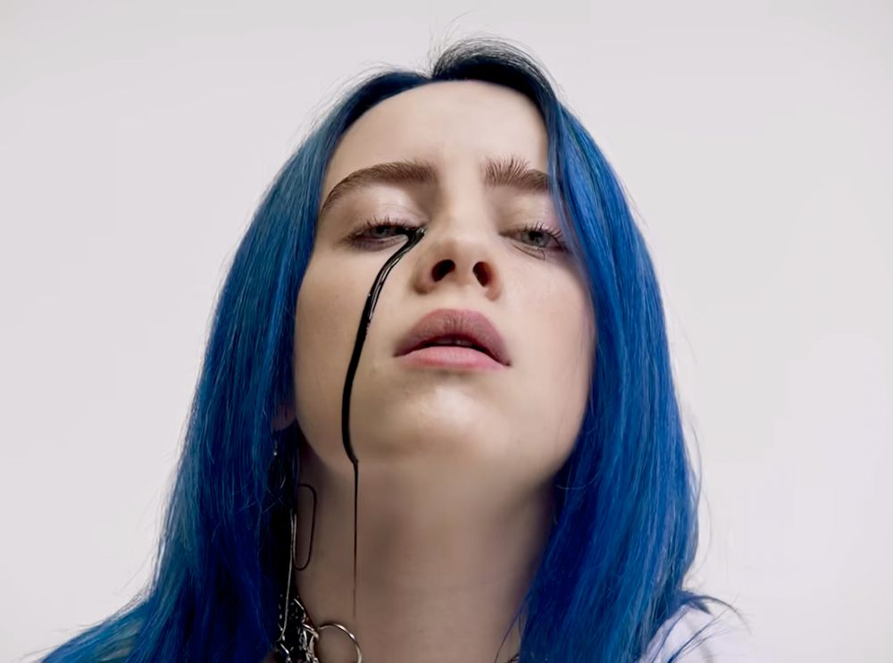 Screenshot from Billie Eilish's music video "when the party's over'