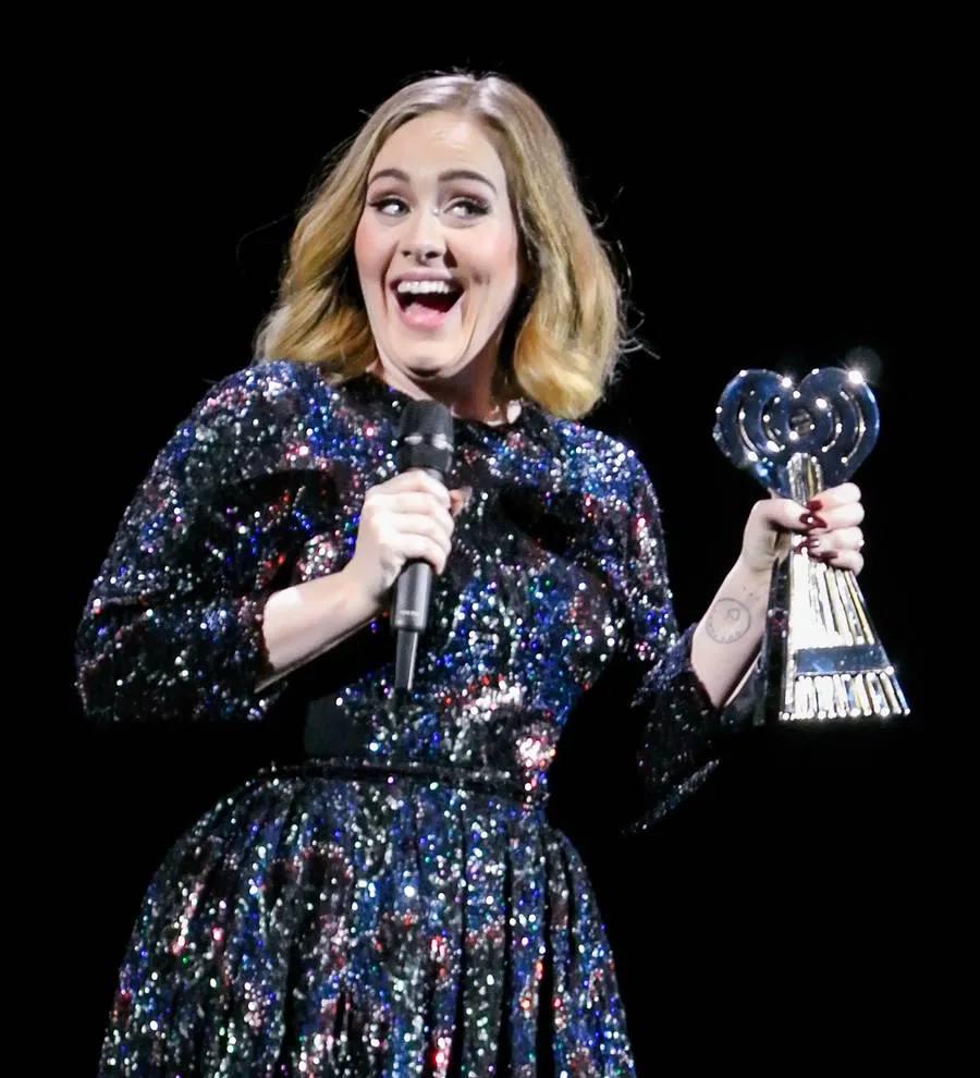 Adele accidentally kisses fan onstage