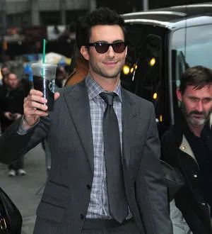 Adam Levine supporting charity in public