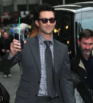 Adam Levine supporting charity in public
