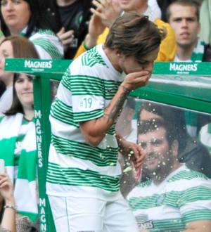 Louis Tomlinson tackled in soccer game