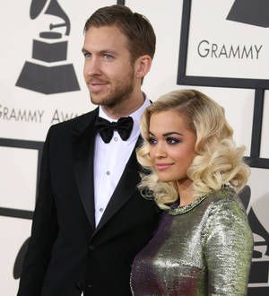 Rita Ora and Calvin Harris walk Grammys red carpet as a couple