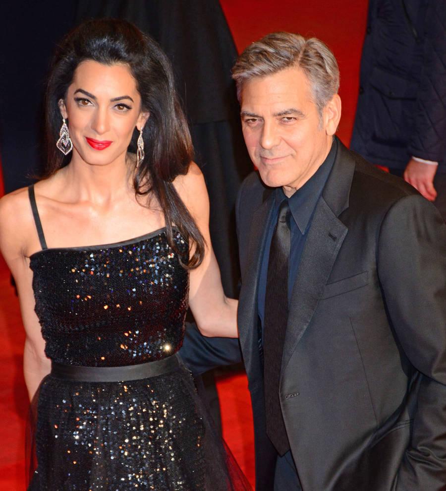 Amal Clooney joins father-in-law in Spain for business conference