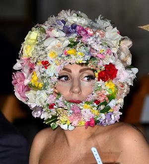 Lady Gaga walks runway to introduce Philip Treacy