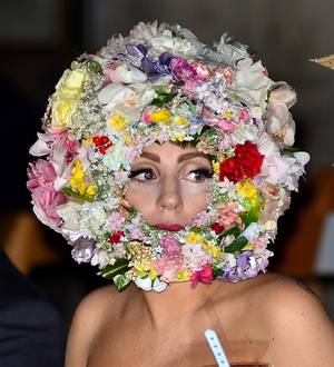 Lady Gaga walks runway to introduce Philip Treacy