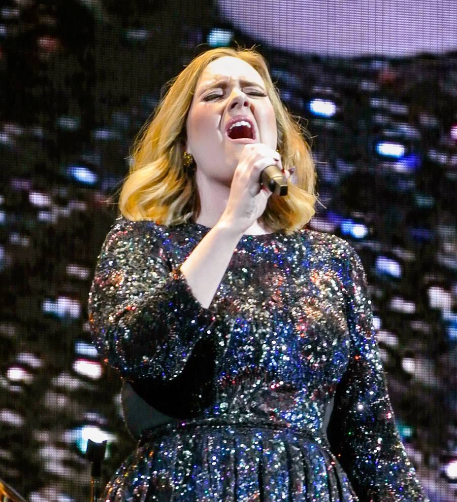 Adele marks end of 107 tour dates with celebratory banner from son