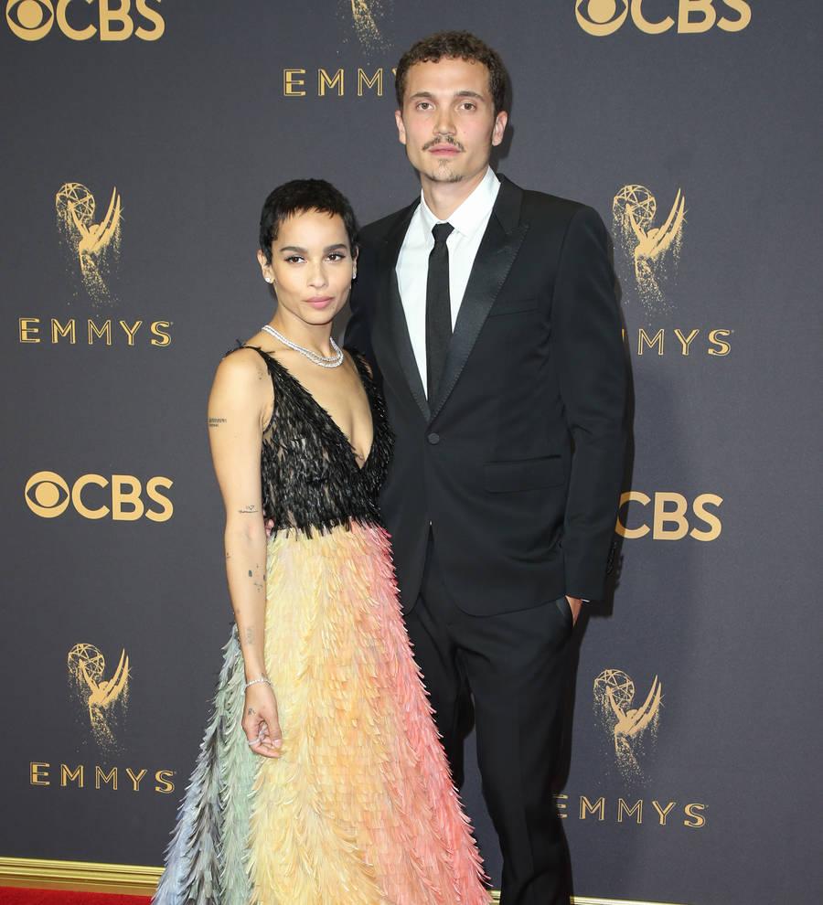Zoe Kravitz and boyfriend Karl Glusman celebrate one year anniversary during Emmys