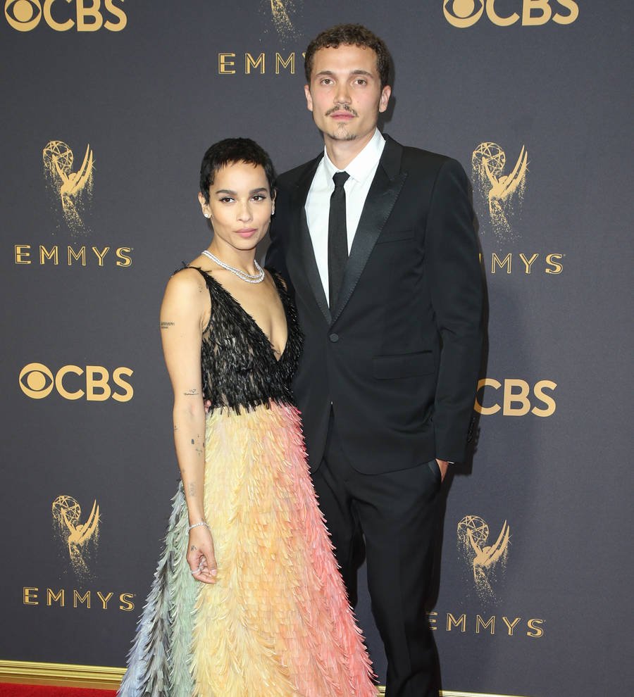 Zoe Kravitz and boyfriend Karl Glusman celebrate one year anniversary during Emmys