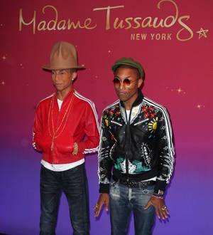 Pharrell Williams waxwork unveiled in New York