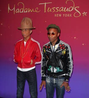 Pharrell Williams waxwork unveiled in New York
