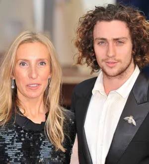 Aaron Taylor-Johnson takes kids to Fifty Shades of Gray set