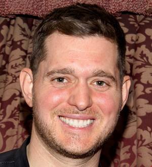Forgetful Michael Buble uses a teleprompter at gigs