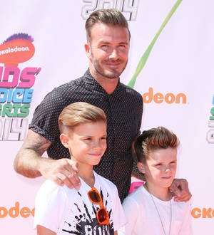 David Beckham and sons slimed at Kids' Choice Sports Awards