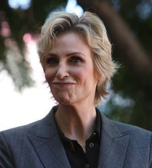Jane Lynch nursing injured nose