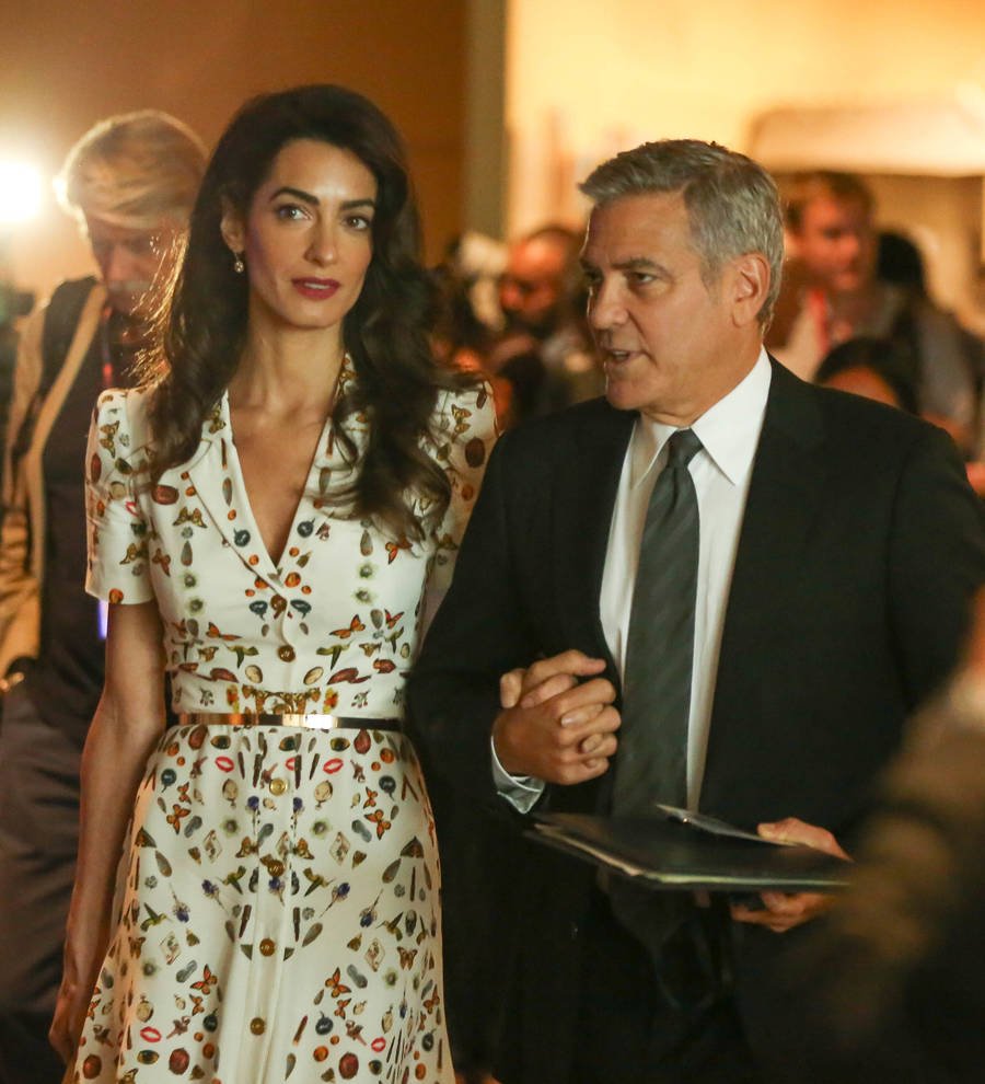 George Clooney stunned by Brangelina divorce news during live interview