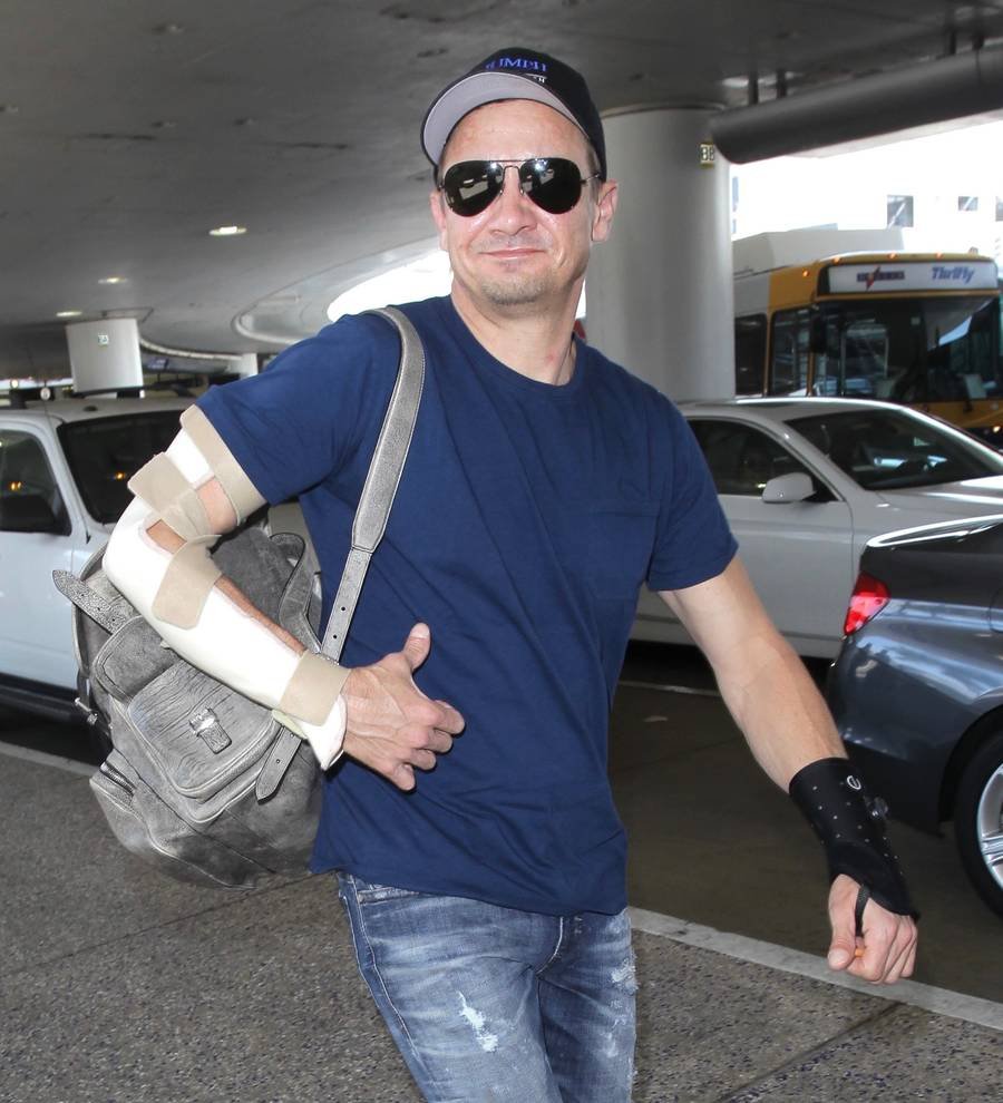 Jeremy Renner nursing double arm injury