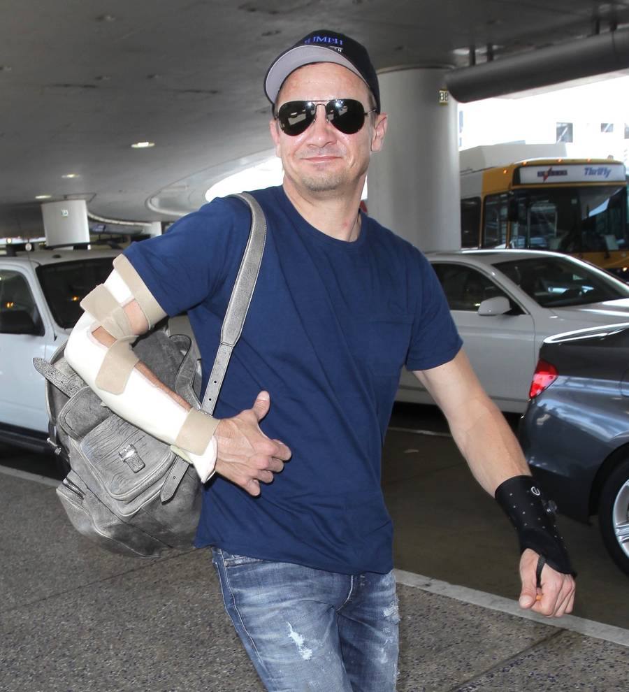 Jeremy Renner nursing double arm injury