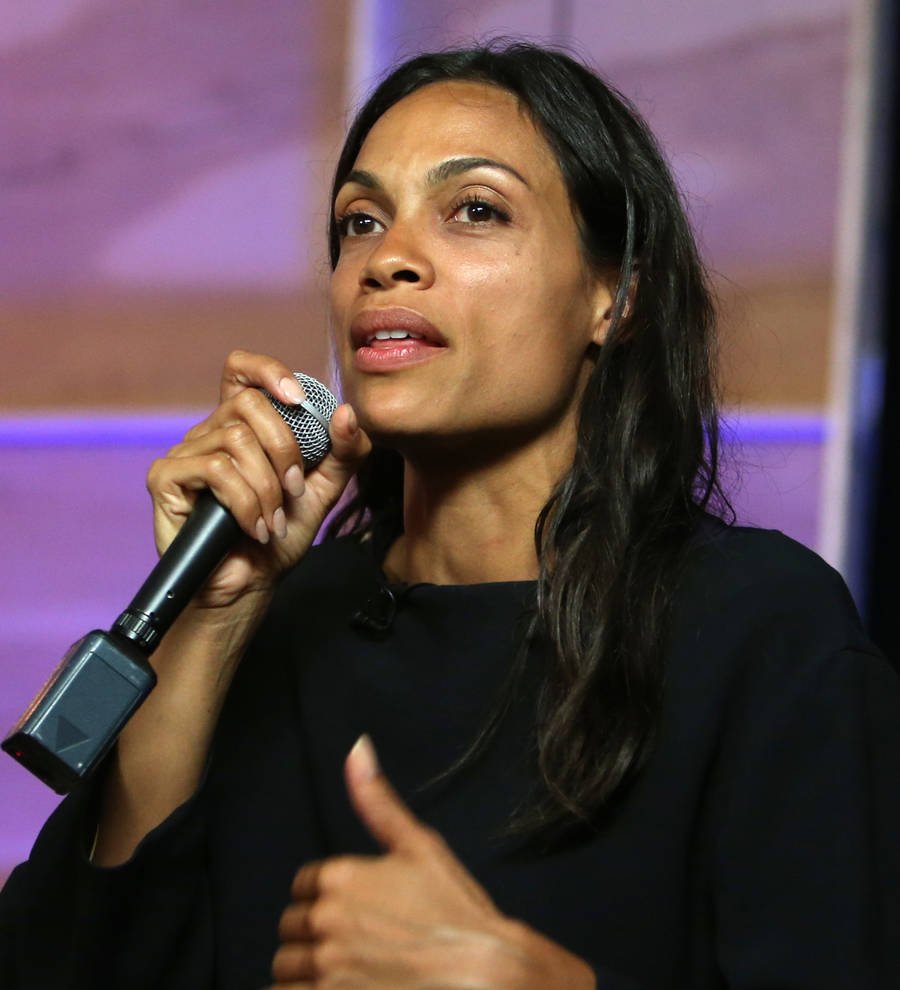 Rosario Dawson and Lupita Nyong'o front I Am An Immigrant campaign