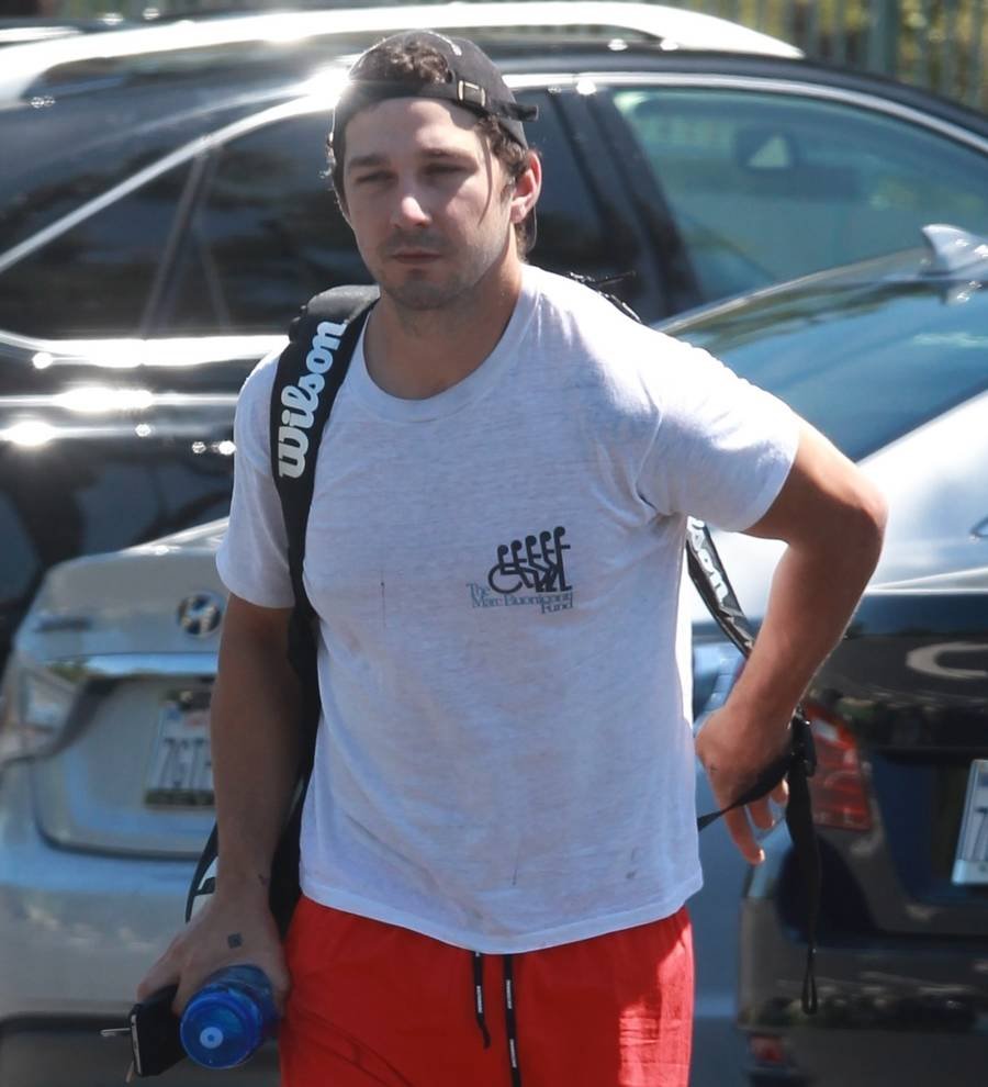 Shia LaBeouf spooks out as lights go out on TV chat