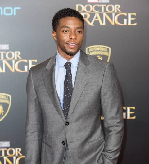 Chadwick Boseman's parents give feedback during film set visits