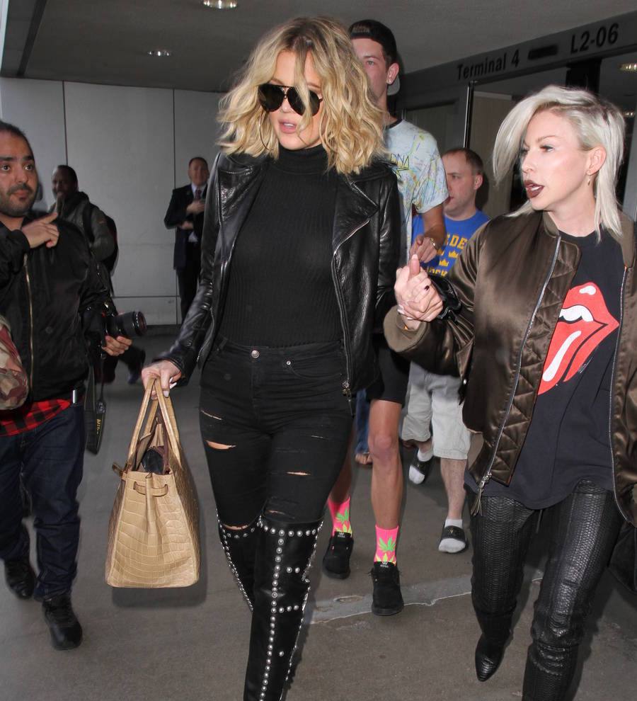 Khloe Kardashian and Lamar Odon head to New York for Kanye's fashion show