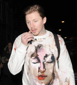 Professor Green celebrates at engagement party
