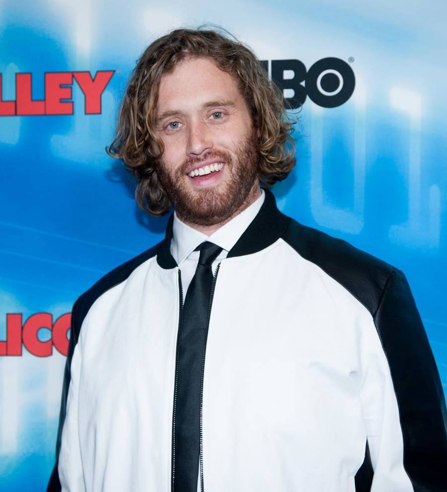 T.J. Miller parasails into Cannes Film Festival to promote The Emoji Movie