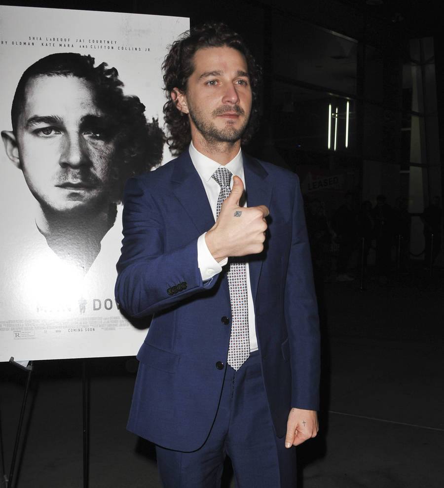 Shia LaBeouf returns to protest after assault arrest