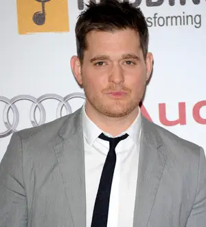Michael Buble gets cold feet at ice hockey game