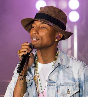 Pharrell Williams makes a stand for women's rights at London gig