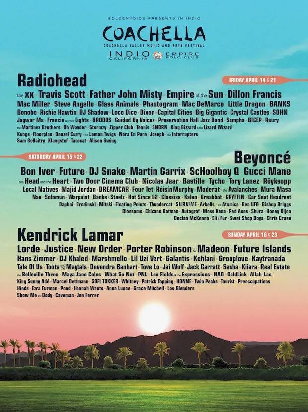 Coachella 2017 Lineup Includes Beyoncé, Radiohead, and... Hans Zimmer!?