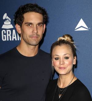 Kaley Cuoco joins husband on tennis court for charity match