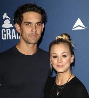 Kaley Cuoco joins husband on tennis court for charity match