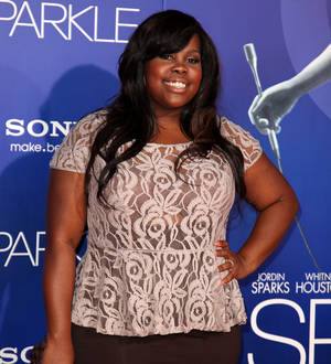 Amber Riley cries discussing body image on TV