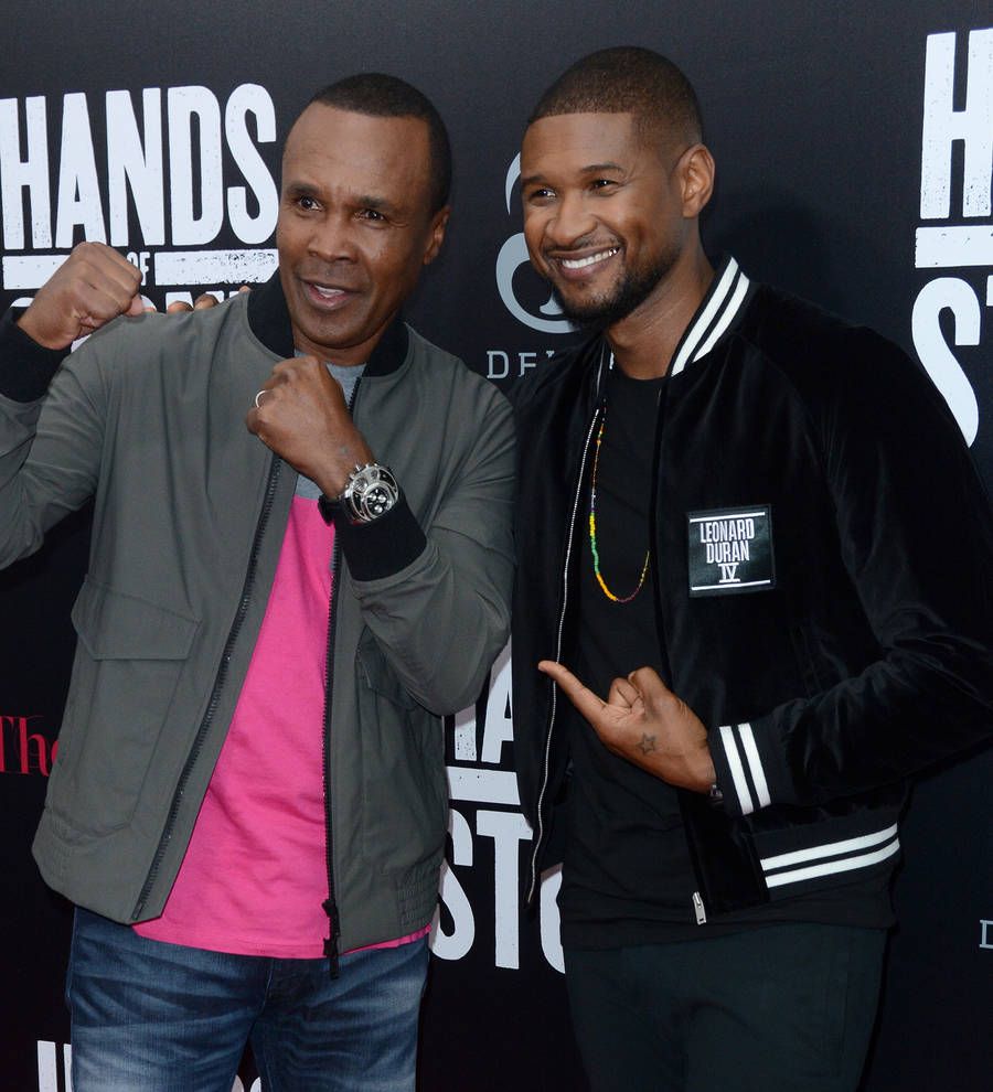 Usher contacted Sugar Ray Leonard before accepting Hands of Stone role