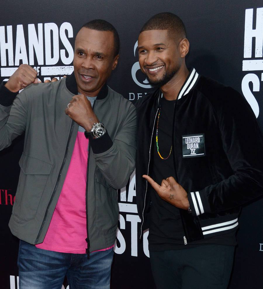 Usher contacted Sugar Ray Leonard before accepting Hands of Stone role