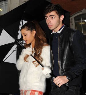 Nathan Sykes joins Ariana Grande on stage for romantic duet