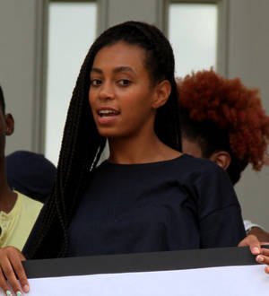 Solange Knowles stages rally over Trayvon Martin case verdict