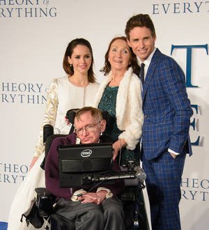 Stephen Hawking joins Redmayne & Jones at premiere