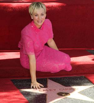 Kaley Cuoco-Sweeting's Walk of Fame star near late TV dad's