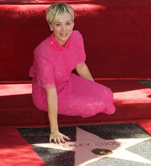 Kaley Cuoco-Sweeting's Walk of Fame star near late TV dad's