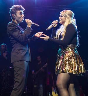 Nathan Sykes makes surprise appearance at Meghan Trainor gig