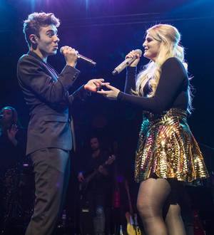 Nathan Sykes makes surprise appearance at Meghan Trainor gig