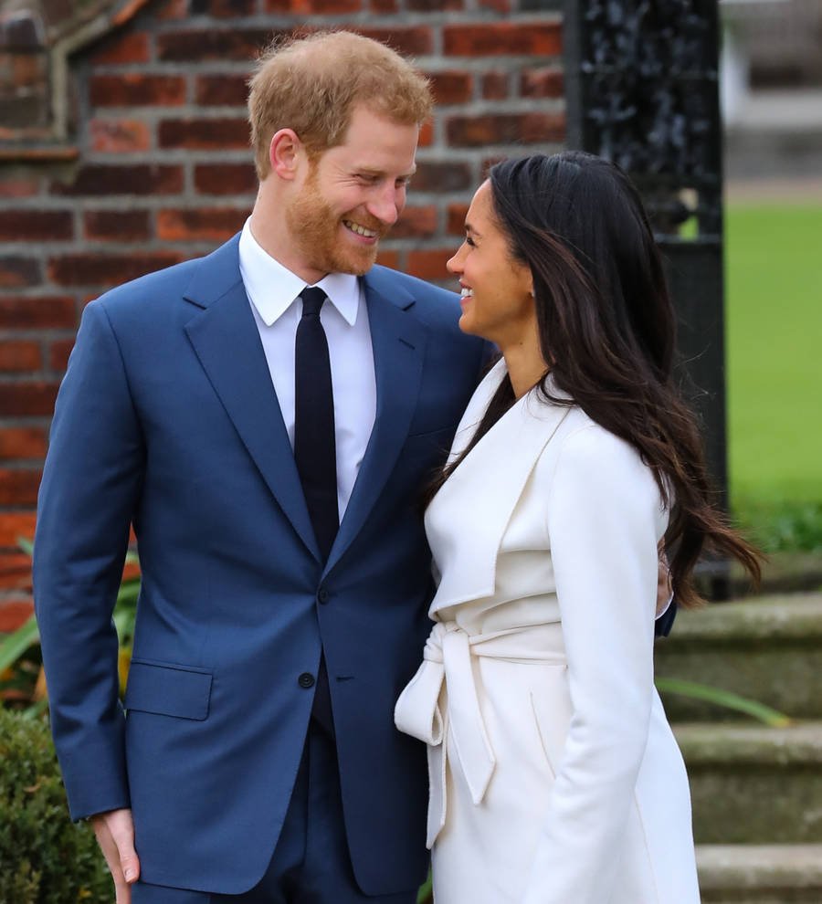 Prince Harry and Meghan Markle pose for stunning engagement portraits